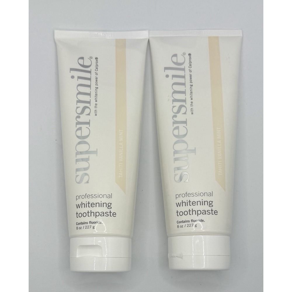 2X Supersmile Professional Whitening Toothpaste Tahiti Vanilla Mint 8 oz SEALED